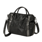 EYE Archive Astra Bag in black, three-quarter view with detachable crossbody strap