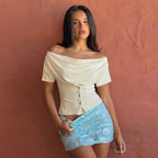 EYE Archive Cowl Neck Top
