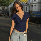 EYE Archive Cowl Neck Top