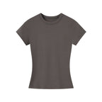Flat product shot of the Essential Tee in iron grey