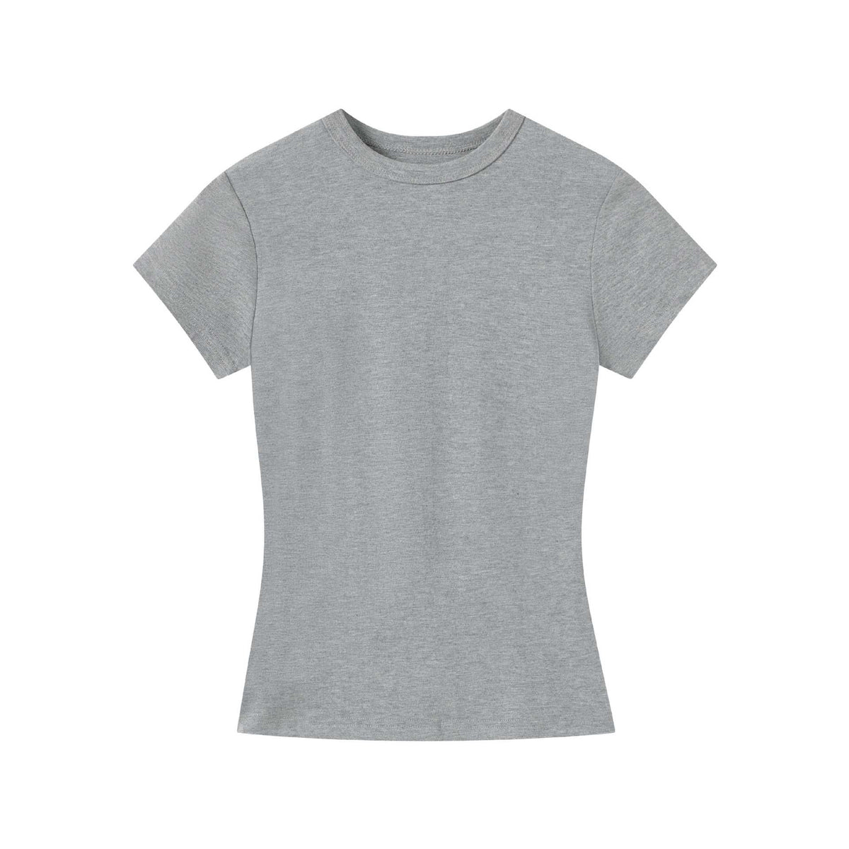 Flat product shot of the Essential Tee in grey