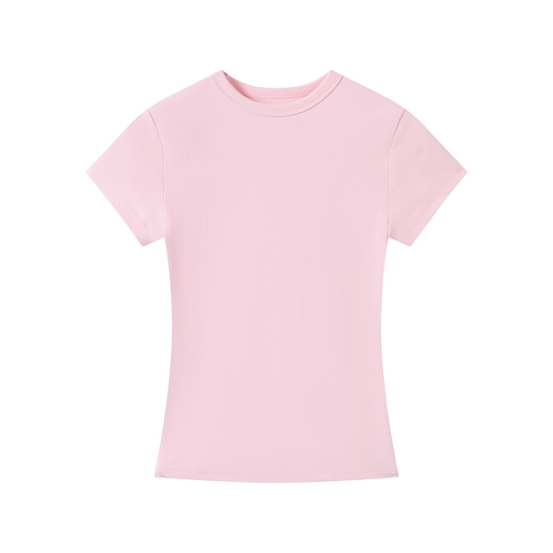 Flat product shot of the Essential Tee in pink