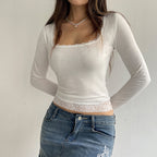 EYE Archive Lace Trim Top