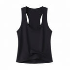 EYE Archive Racer Tank, square-neck racer-back tank top, black, front