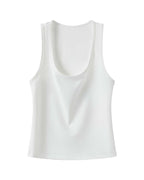 EYE Archive Racer Tank, square-neck racer-back tank top, white, front