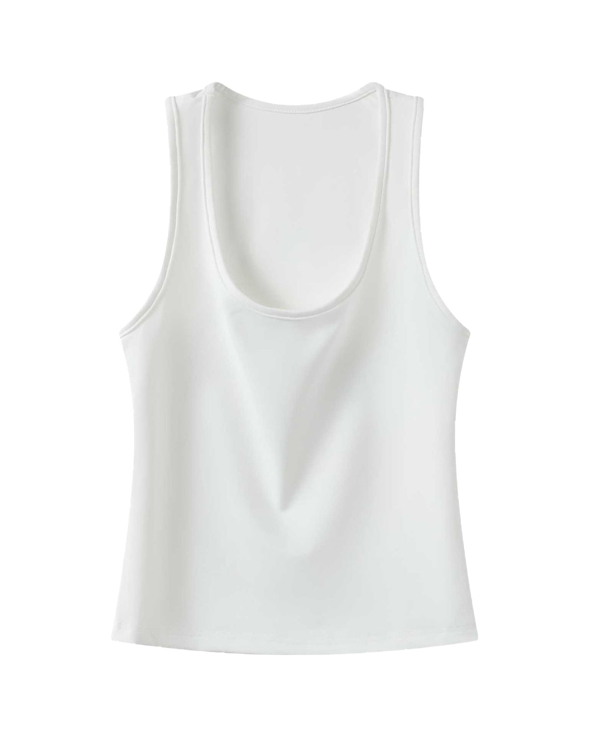 EYE Archive Racer Tank, square-neck racer-back tank top, white, front