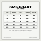 Wing Bootcut Jeans size chart