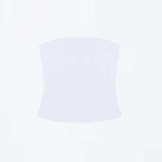 Flat product shot of the Tube Top in white