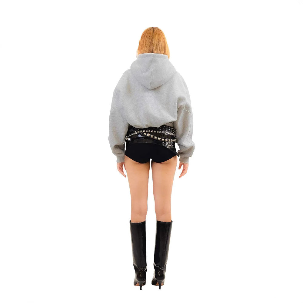 Europe and the United States Wholesale Personality Print Zipper Sweatshirt Long Sleeve Pullover Hoodie Retro Jacket Street Trend Y2K