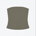Flat product shot of the Tube Top in olive