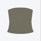 Flat product shot of the Tube Top in olive