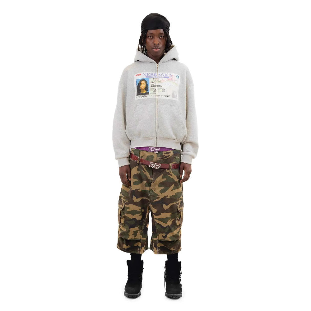 Europe and the United States Wholesale Personality Print Zipper Sweatshirt Long Sleeve Pullover Hoodie Retro Jacket Street Trend Y2K