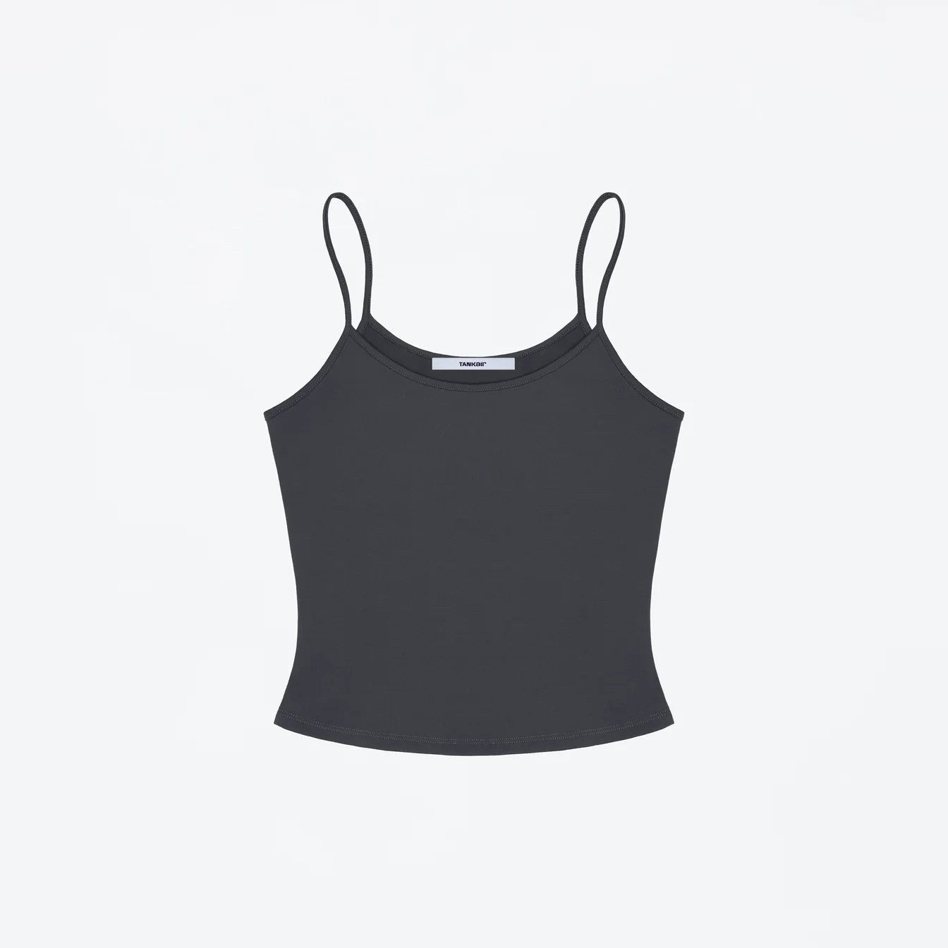 Flat product shot of the Studio Tank in charcoal grey