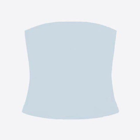 Flat product shot of the Tube Top in baby blue