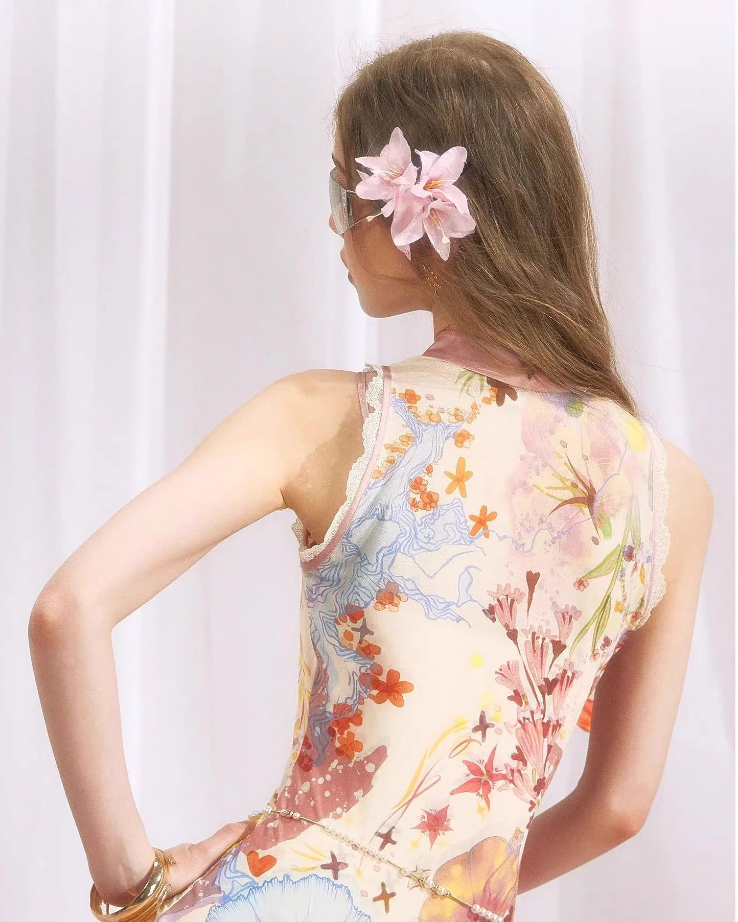 OFAKIVA "Flower" Qipao & Slip Dress