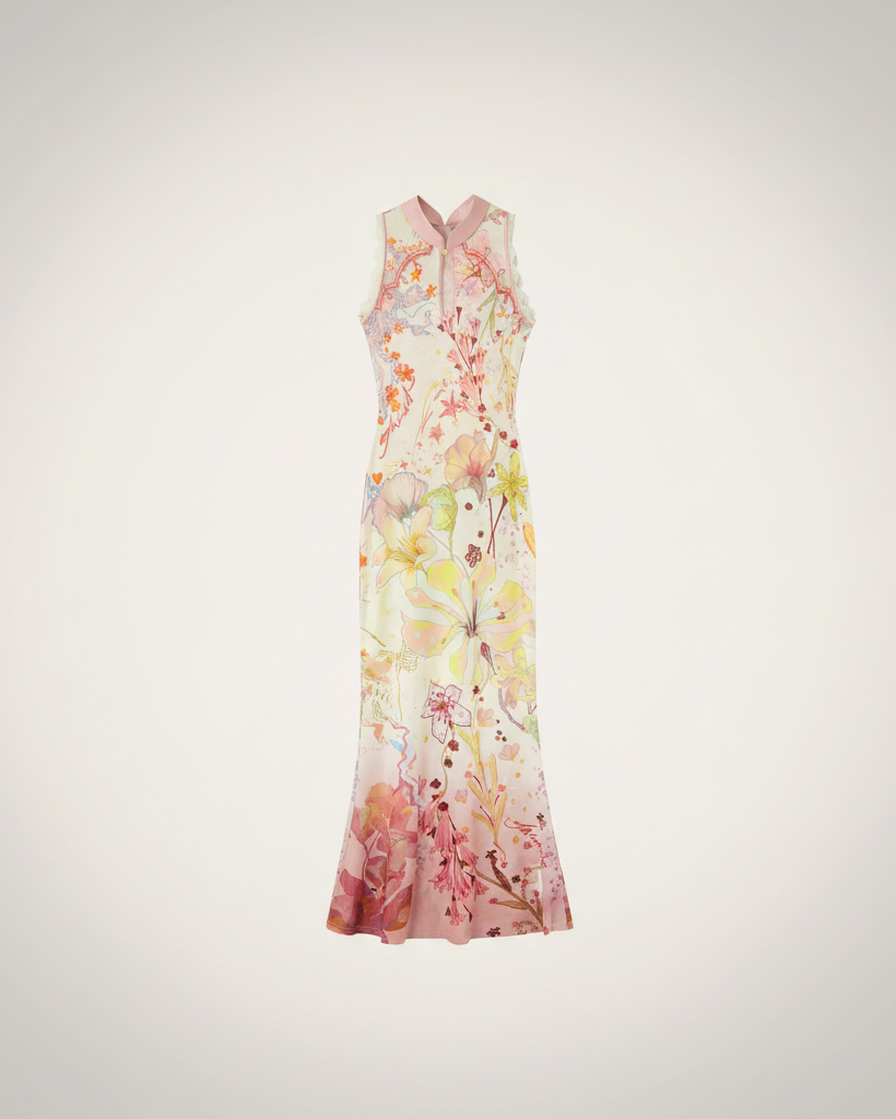 OFAKIVA "Flower" Qipao & Slip Dress