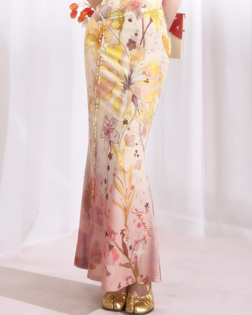 OFAKIVA "Flower" Qipao & Slip Dress