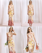 OFAKIVA "Flower" Qipao & Slip Dress