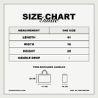 Romy Bag size chart