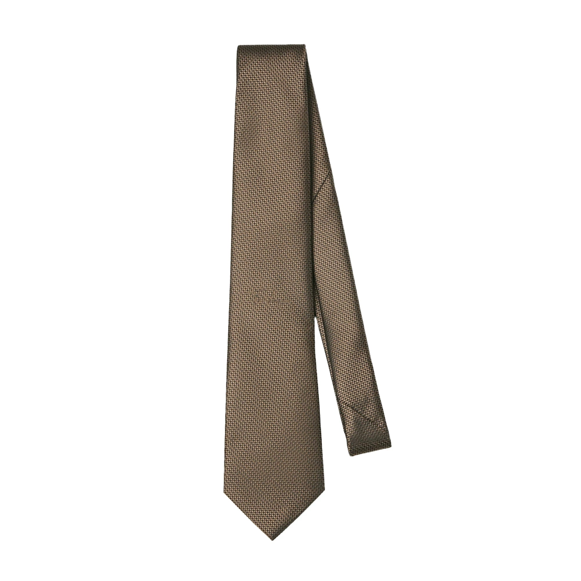 TAICHIISM champagne color basic wild yarn-dyed logo old money elegant atmosphere cleanfit tie men