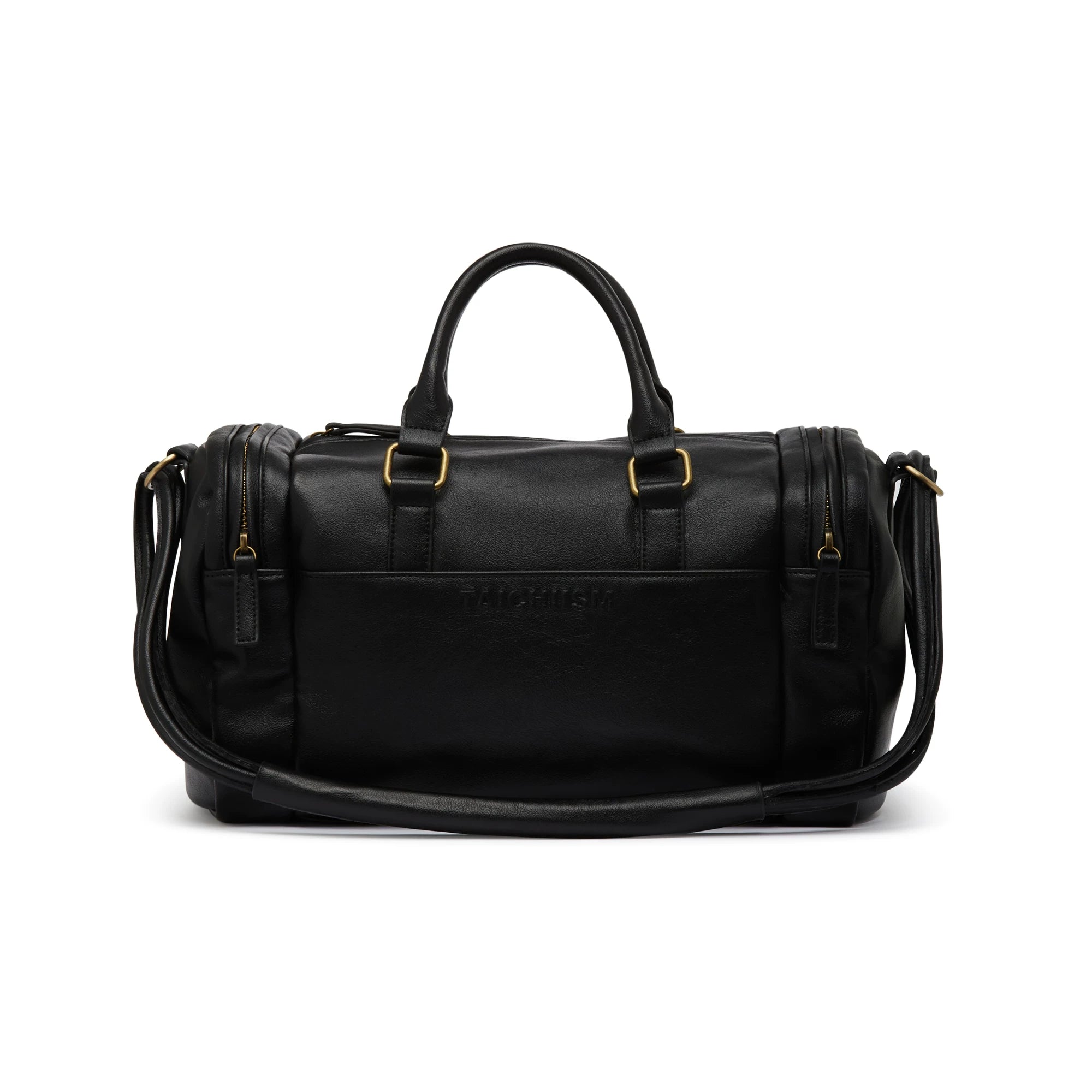 Vintage cracked PU leather travel casual shoulder bag TAICHIISM Japanese Korean style handbag