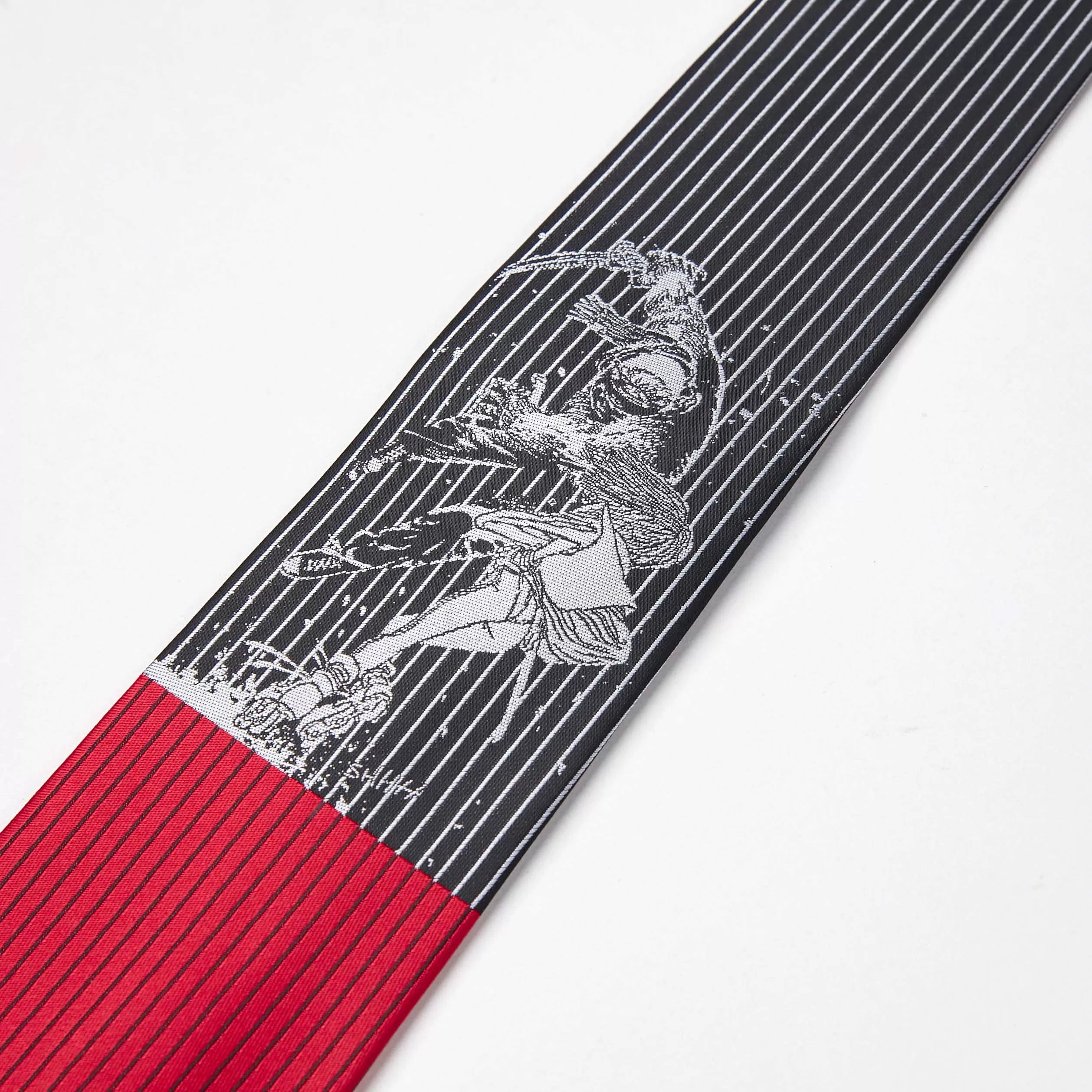TAICHIISM Rainy Night Fight Illustration Striped Yarn-dyed Texture Contrast Suit Texture Tie