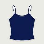 Flat product shot of the Studio Tank in navy blue