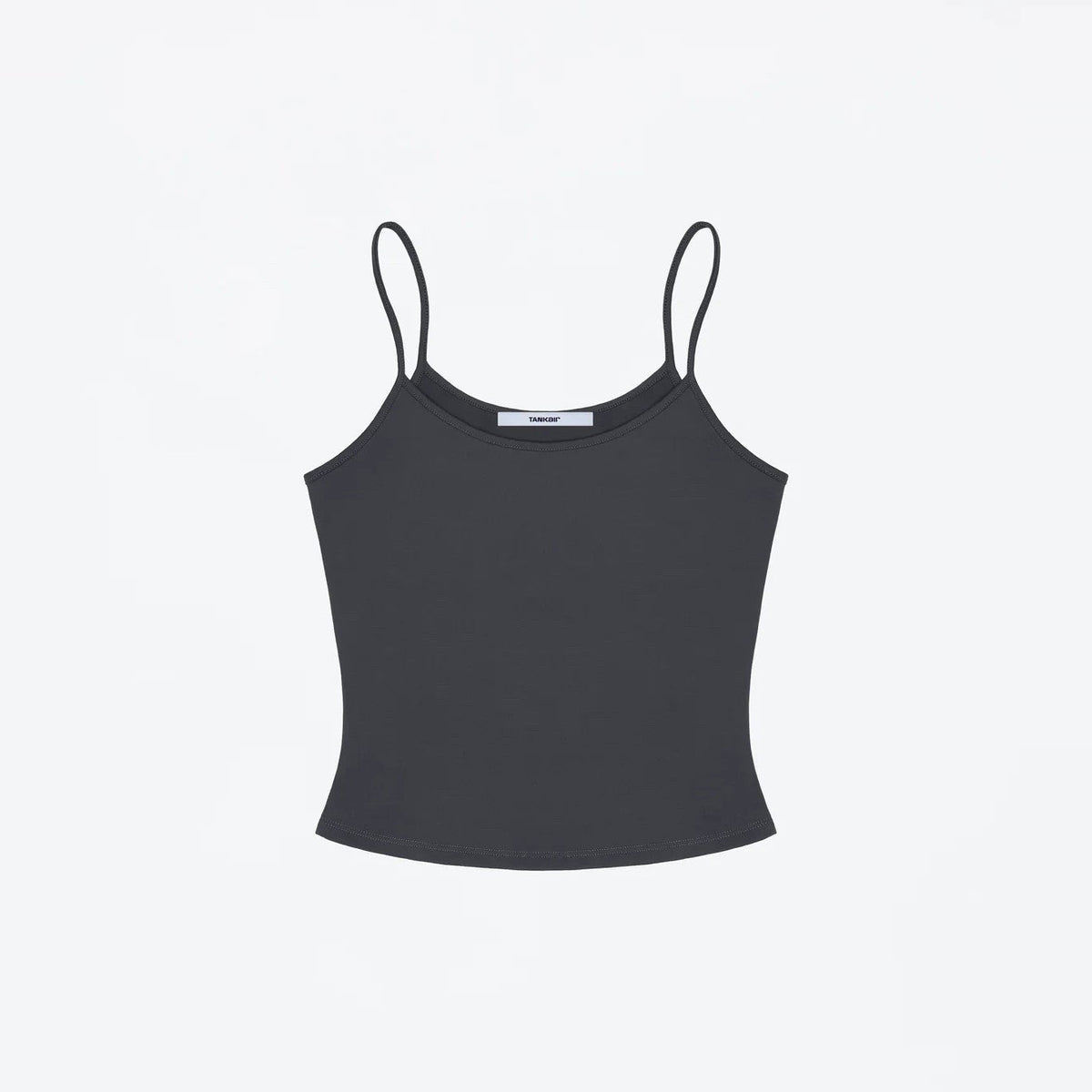 Flat product shot of the Studio Tank in charcoal grey