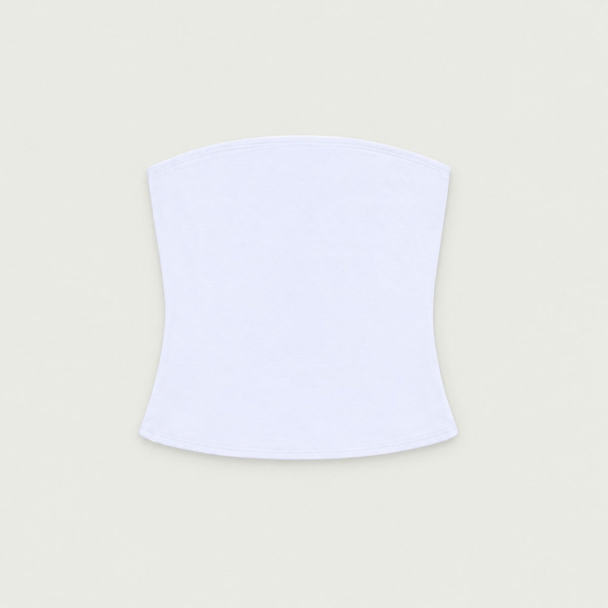 Flat product shot of the Tube Top in white