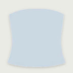 Flat product shot of the Tube Top in baby blue