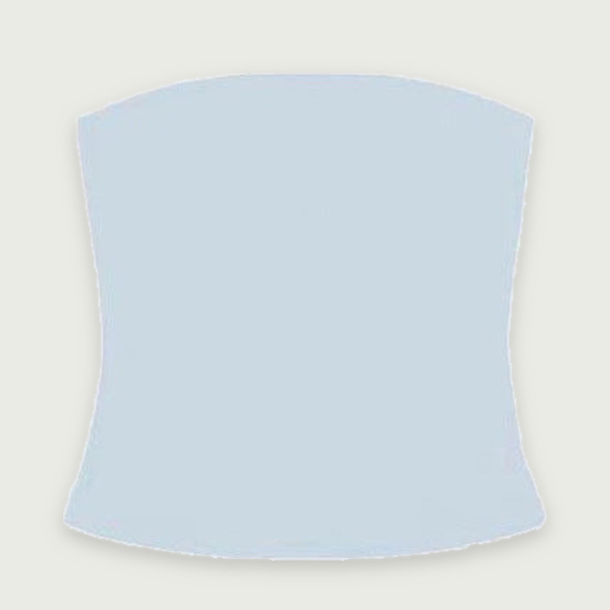 Flat product shot of the Tube Top in baby blue