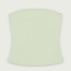 Flat product shot of the Tube Top in celadon green