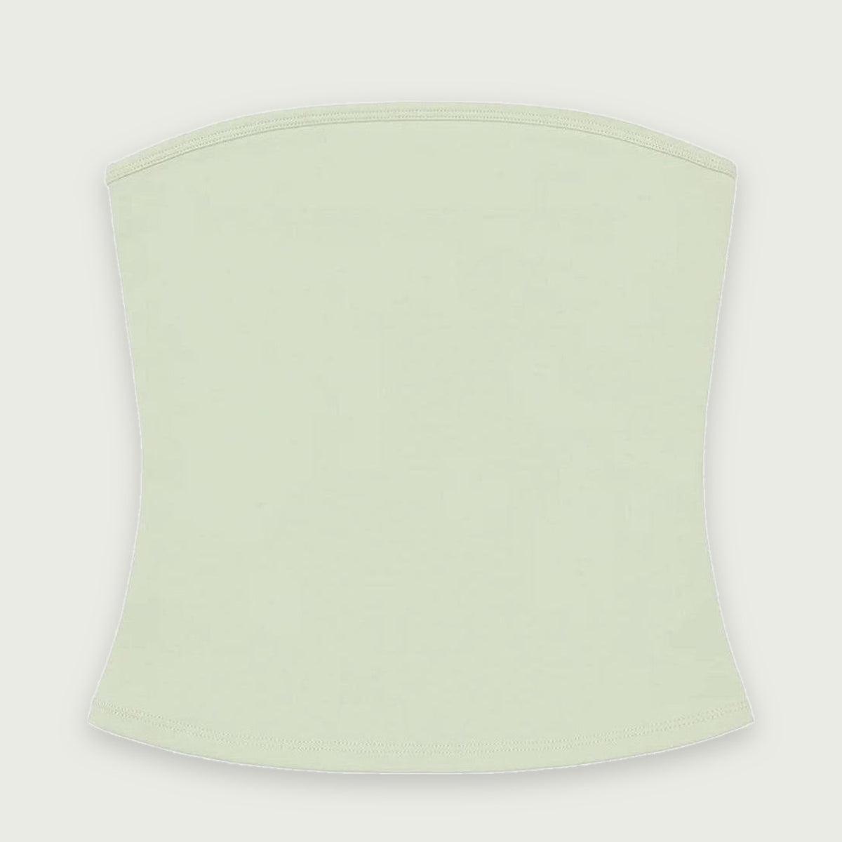 Flat product shot of the Tube Top in celadon green