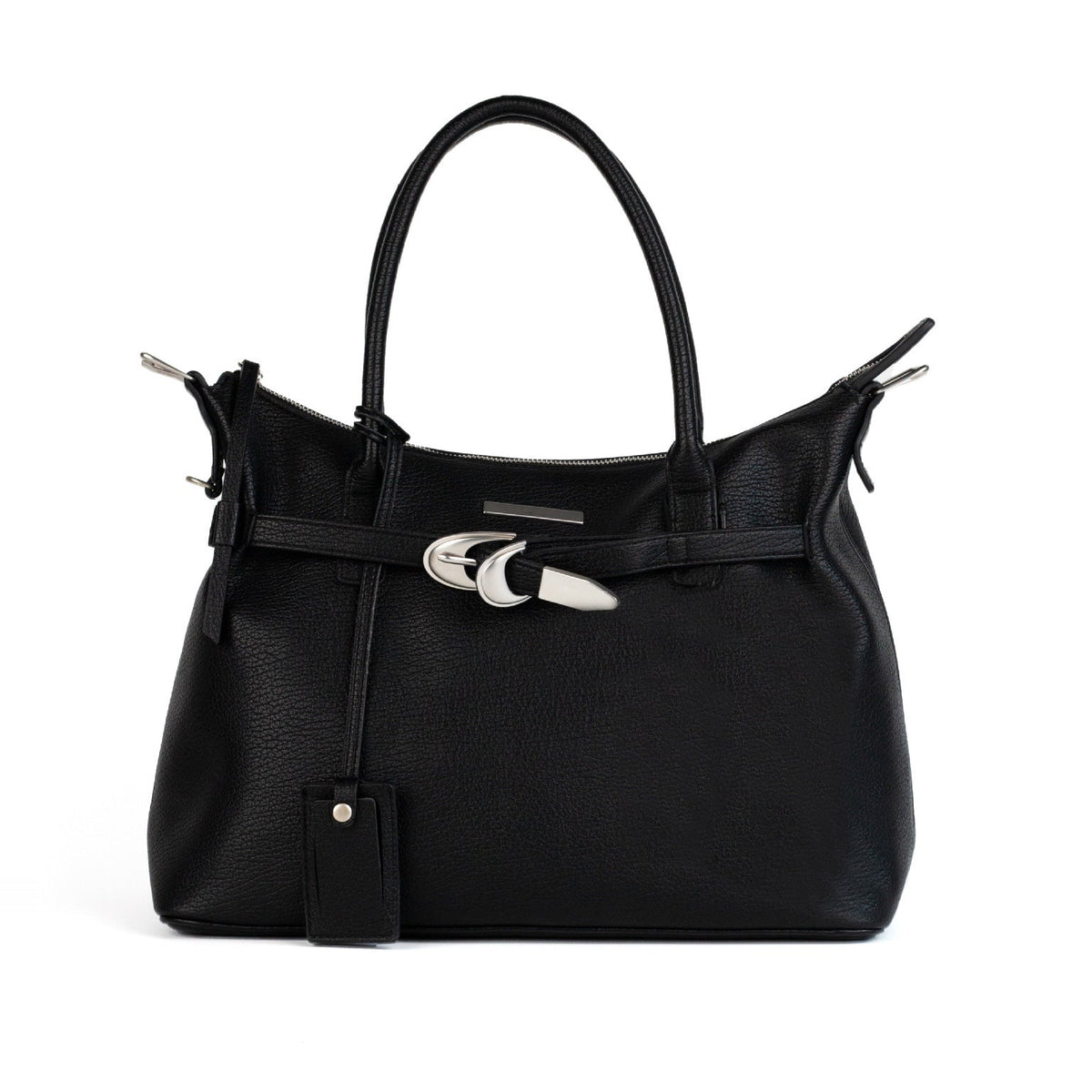 The Signature Tote seen from the front with the handles upright