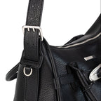 Close-up of the adjustable shoulder strap and its hardware